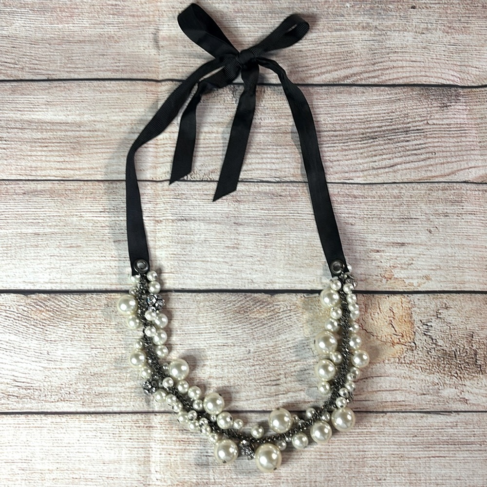 Pearl and Ribbon Convertible Necklace